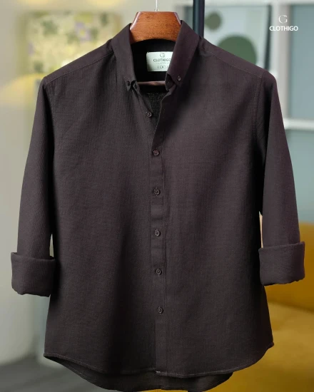 Men's Urban Fit Dark Coffee Shirt - L/S - CG1261
