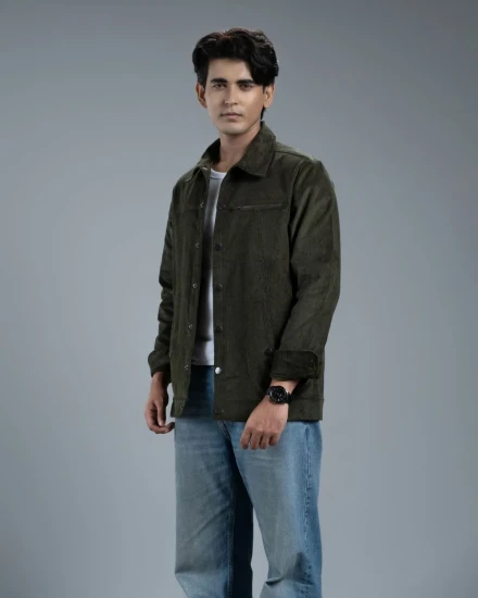 Men’s Classic Corduroy Jacket (Moss Green)